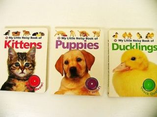 Animal play sound toddler/baby board books kitten/puppy/d uck New kids