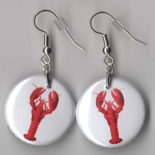 Lobster Earrings dangle style feed sea ocean Crustacean