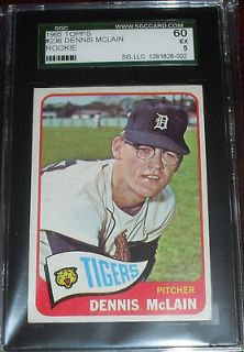 Topps Dennis McLain ROOKIE RC #236 SGC 60 EX 5 Detroit Tigers Cy Young