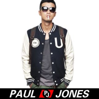PAUL JONES Mens Casual Baseball Jacket Buttons Coat Sportswear