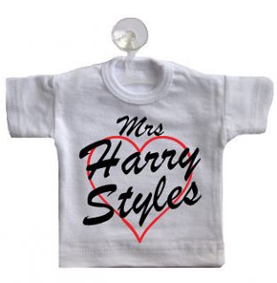 Mrs Harry Styles Mini T Shirt For Car Window Sticker