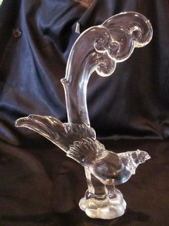 Heisey Asiatic Pheasant Crystal Figurine