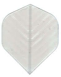 Dart Flights   5 Crystal CLEAR Feather Ribbed Std Sets