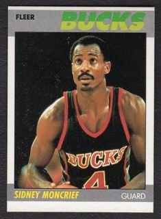 1987 FLEER Basketball #76 SIDNEY MONCRIEF Bucks