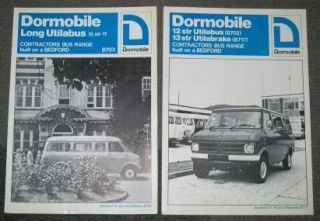 BEDFORD CF DORMOBILE UTILABUS FLYERS (2). 1976