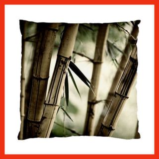 Brown Bamboo HOME LOUNGE DAYBED BEDROOM Cushion Case ONE SIDE PRINT