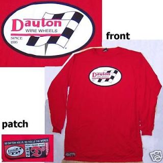 DAYTON WIRE WHEELS SINCE 1916 RED L/S SHIRT 5XL EXTRA TALL NEW