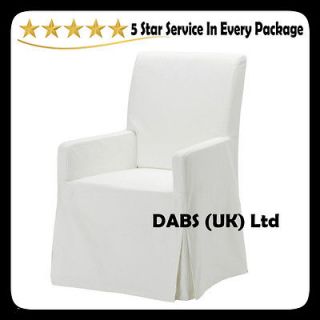 Dining Chair Slip Cover Blekinge Long White Cover With Armrests
