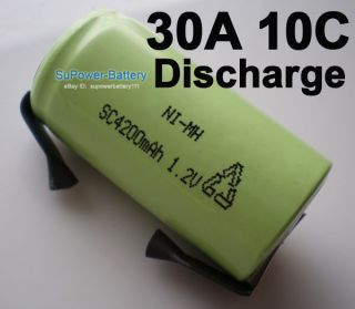 NiMH sub C 4200mAh Rechargable 1.2V Power Battery cell with solder