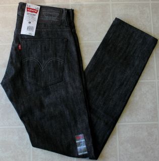 Levis 511 Skinny Slim Fit Straight Rigid Dark Charcoal Grey Jeans $58
