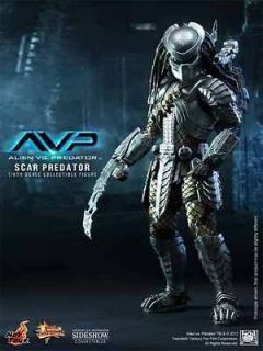 Hot Toys AVP Scar Predator Figure w/LED Light Up Face Mask Alien vs