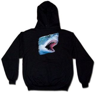Great White Shark Hoodie Sweatshirt Jaws Fish Pullover
