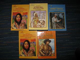Lot of 5 Childrens Famous Americans Biographies, Yearling Story of