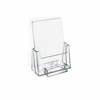 Azar 252922 Counter Trifold Brochure Holder with Business Card Pocket