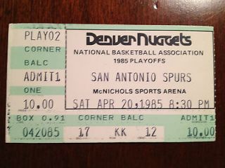1985 NBA Playoffs Denver Nuggets vs San Antonio Spurs