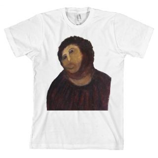 Ecce Homo Botched Painting T Shirt Potato Jesus Meme 4chan Funny Spain