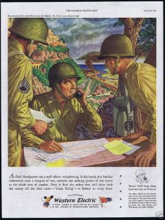 1944 U.S Army Field Headquarters Western Electric Ad