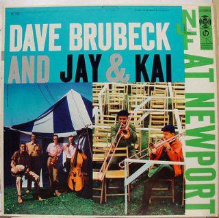 DAVE BRUBECK & JAY KAI at newport LP VG+ 6 eye CL 932 Vinyl 1956