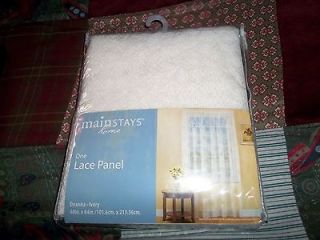 One Lace Curtain Panel 40 X 84 Deanna Ivory By Mainstays Home NWT
