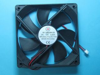 pcs Brushless DC Cooling Fan 12V 12025S 7 Blades 120x120x25mm 2pin