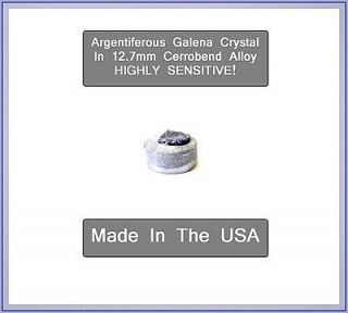 TESTED Argentiferous Galena Crystal in Cerrobend / Silver Alloy 12.7mm