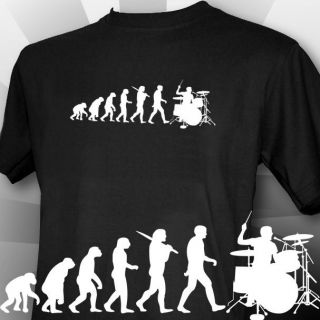 Evolution of a Drummer Mens Black T Shirt Drumkit Pearl