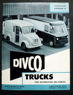 Divco 1959 Condensed Catalog D Delivery Truck Brochure