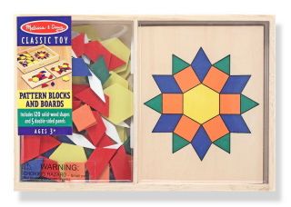 & Doug Wooden Toys Pattern Blocks Boards Educational Toy Development