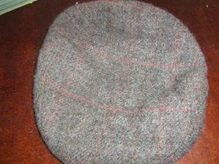 Mens Donegal Newboys Wool Cap Handwoven Tweed Ireland medium grey