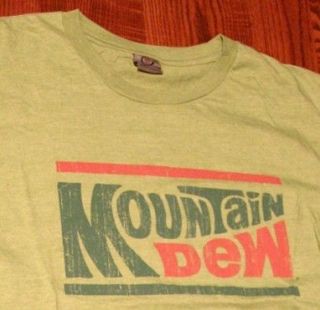 VINTAGE SALE $14 DELIVERED Mountain Dew Soft Drink Soda T Shirt XL