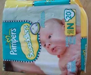 Pampers Swaddlers Newborn 1 pack 20 Diapers New