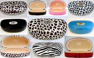 New DG Hard Sunglasses Case 15 Different Choices Leopard/Zebra Prints