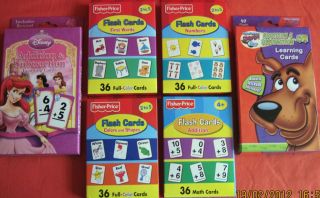 NEW FISHER PRICE & DISNEY FLASH CARDS COLOURS SHAPES FIRST WORDS