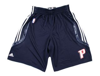 Adidas NBA Detroit Pistons Navy Practice Shorts with Logo