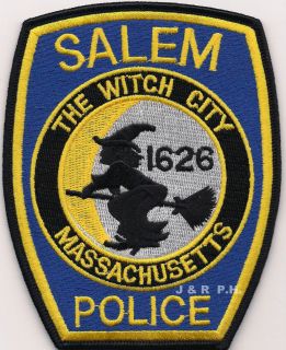Salem   1626   Blue, Massachusetts Witch City shoulder police