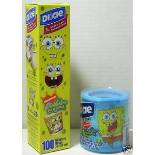 Spongebob Squarepants Dixie cups and Dispenser