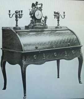 18th Century French Louis XVI Roll top Desk, Magic Lantern Glass Slide