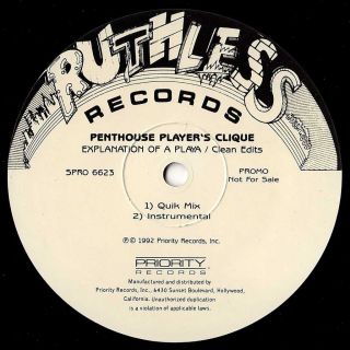 1992   Penthouse Players Clique   Explanation Of A Playa   RUTHLESS