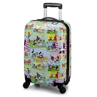 Disney Parks Comic Cartoon Mickey Mouse 20 Hard Suitcase Luggage NEW