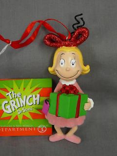 DEPT 56 THE GRINCH PRESENT FOR CINDY  LOU WHO ORNAMENT