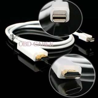 6FT Mini Display Port DP Thunderbolt to HDMI Cable Adapter Audio Video