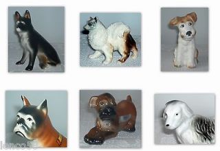 Dog Figurines Ceramic Keeshond German Shepherd English Setter Boxer