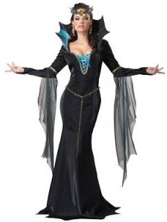 EVIL SORCERESS Adult Womens Gothic Queen Halloween Costume Dress Up