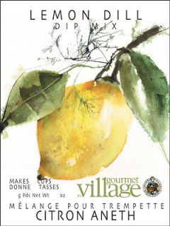 Gourmet Du Village Dip Mixes   Lemon Dill 0.4 oz