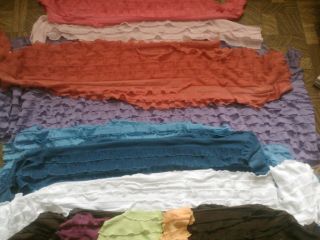 RUFFLE KNITS with SUMMER COLORS COLORS ( 1 inch LONG)   GREAT QUALITY