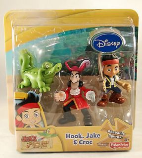 Disney Jake and the Neverland pirates Hook, Izzy and Croc poseable