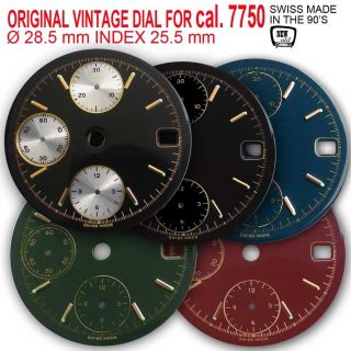 DIAL CHRONO FOR MOVEMENT VALJOUX 7750 (DATE ONLY), Ø 28.5mm, 5 COLORS
