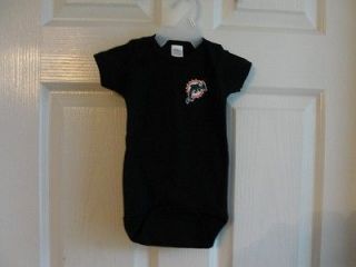 Miami Dolphins Baby One Piece 0 3 Months Black NWOT