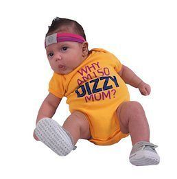 ZUMBA FITNESS BABY SNAPSUIT clothing 0 3 6 9 12   Mom Why So Dizzy