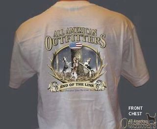 Coon Hunting Dogs End Of The Line All American Outfitters T Shirt
